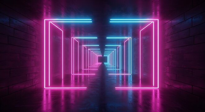 stock market graph on red background. Futuristic Neon Tunnel Background - Powered by Adobe