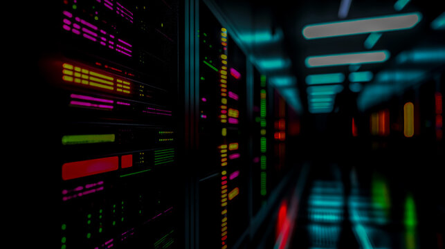 Server room data center it infrastructure technology network computing digital information storage