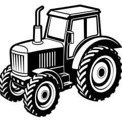 tractor isolated on white