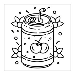 summer coloring pages vector illustration