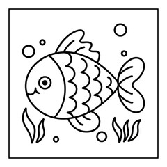 summer coloring pages vector illustration