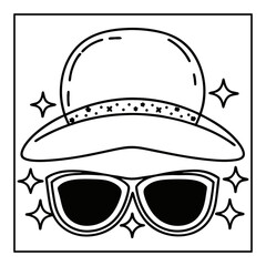 summer coloring pages vector illustration