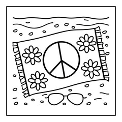 summer coloring pages vector illustration