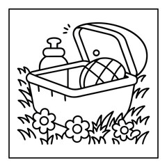 summer coloring pages vector illustration