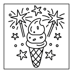 summer coloring pages vector illustration