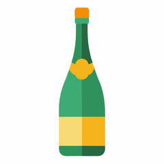 bottle of champagne vector