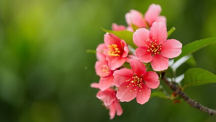 Fototapeta premium Close-up of Delicate Pink Flowers Nature's Exquisite Beauty