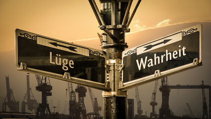 Signposts the direct way to truth versus lies