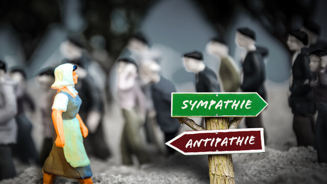 Signposts the direct way to sympathy versus antipathy