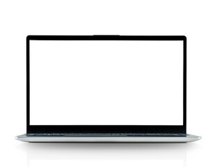 Modern laptop on white isolated background with clipping path. Element for design.