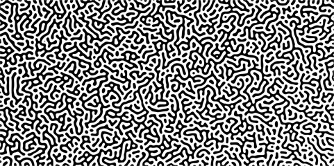 Diffusion reaction seamless vector pattern. Natural seamless line pattern. Linear design with biological shapes. Reaction-diffusion or truing pattern formation. abstract truing organic wallpaper.	