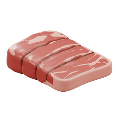 Digital Rendering of a Grilled Steak on Transparent Background