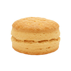 Light Golden Brown Crumbly Scone on Transparent Background