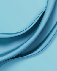 Elegant Light Blue Satin Fabric Texture with Soft Drapes and Curves