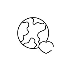 Peace World icon design with white background stock illustration