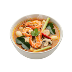Spicy Tom Yum Soup with Shrimp and Mushrooms
