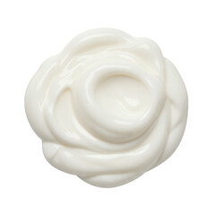 Swirled Creamy White Texture on Transparent Background