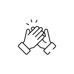 High Five icon design with white background stock illustration