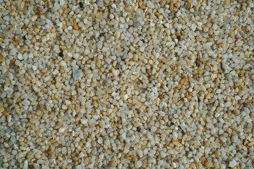 Pebble background. Beautiful creative natural background with visible little pebbles texture and rough uniform structure. Pebbles on the ground. Rough texture, construction material background