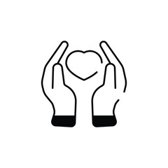 Fototapeta premium Volunteering icon design with white background stock illustration