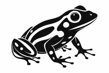 Naklejka premium poison dart frog sihouette black vector 