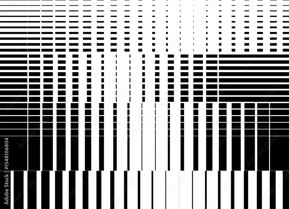 Poster black and white vector background. modern pattern of striped geometric shapes. neoconstructivism. fo