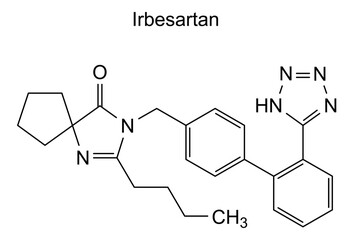 Chemical structure of irbesartan, drug substance