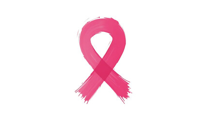 Pink ribbon breast cancer awareness symbol painted texture graphic design