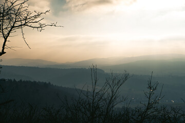 sunrise over the lake