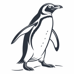 Naklejka premium penguin vector illustration, cute penguin