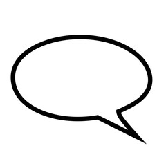 Naklejka premium A simple black outline of a speech bubble on a white background with a thick line weight design