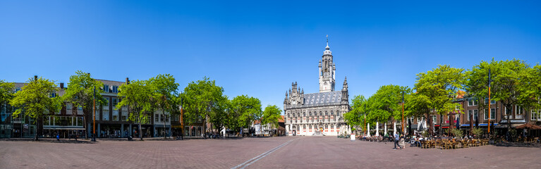 Naklejka premium Altstadt, Middelburg, Niederlande 
