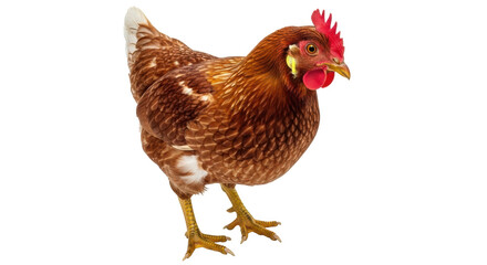 Isolated Brown Hen