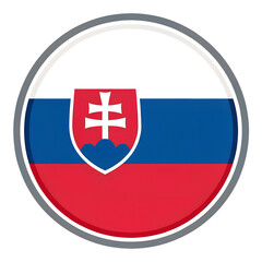 Obraz premium Slovakia flag in circle icon