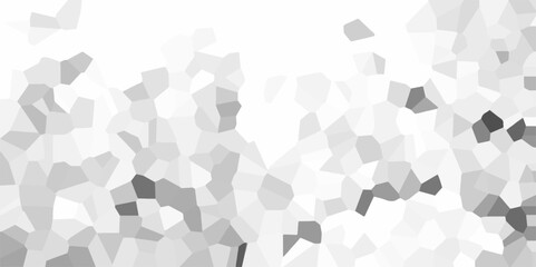 Fragmented textured crystal mosaic and tiles background pattern. Geometric Retro tiles pattern black lines & quartz crystal Voronoi diagram design.  light gray geometric wattled mosaic pattern. 