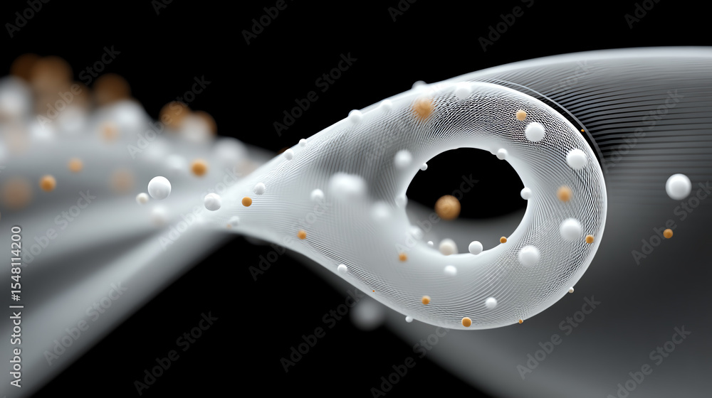 Aufkleber abstract representation of fluid dynamics, showcasing dynamic patterns and textures with floating pa
