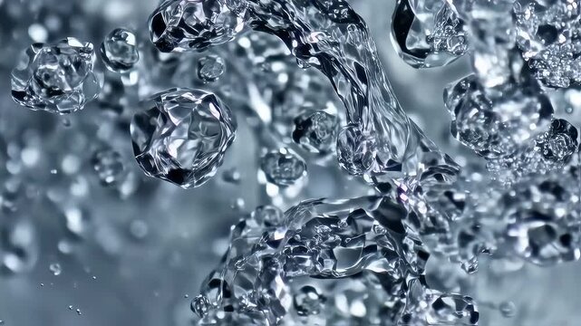 Macro Shot of Crystal Growth in Supersaturated Solution