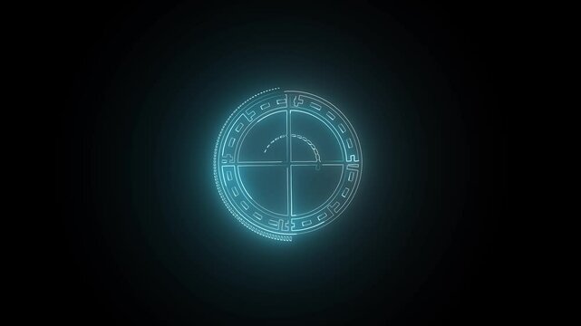Blue Glowing Magic Circle Animation | Digital Spell Casting FX in 4K