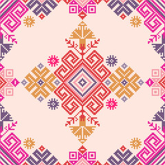 Mexican Teenek embroidery pattern 28
