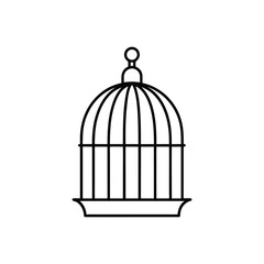 bird cage line art