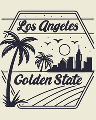 Obraz premium los-angeles-golden-state---graphic-tee-vector-for-(3).eps