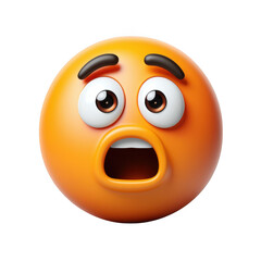 Fototapeta premium 3D Render of a Shocked and Surprised Emoticon