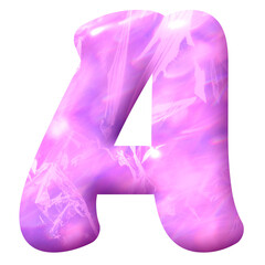 pink letter a
