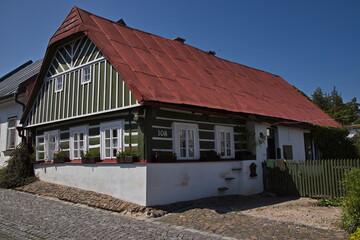 Old traditional houses in Jilemnice,Liberec Region, Czech Republic, Europe
