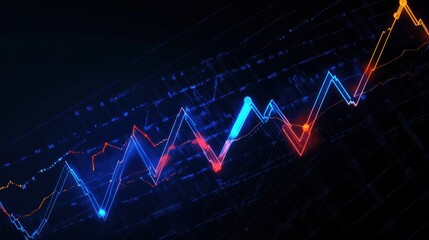 Naklejka premium Abstract financial data chart illustration