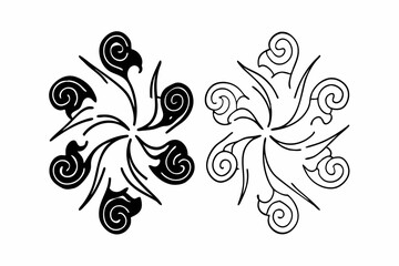 Abstract Swirling Animal Illustration with Bold Color Contrast in Cyan Magenta Yellow and Black