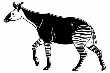 okapi sihouette black vector