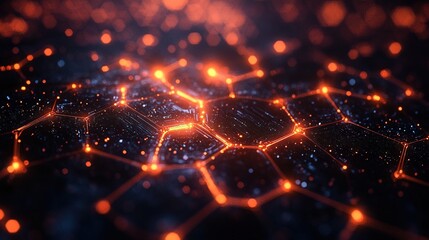 Futuristic Neon Data Waves in Deep Space