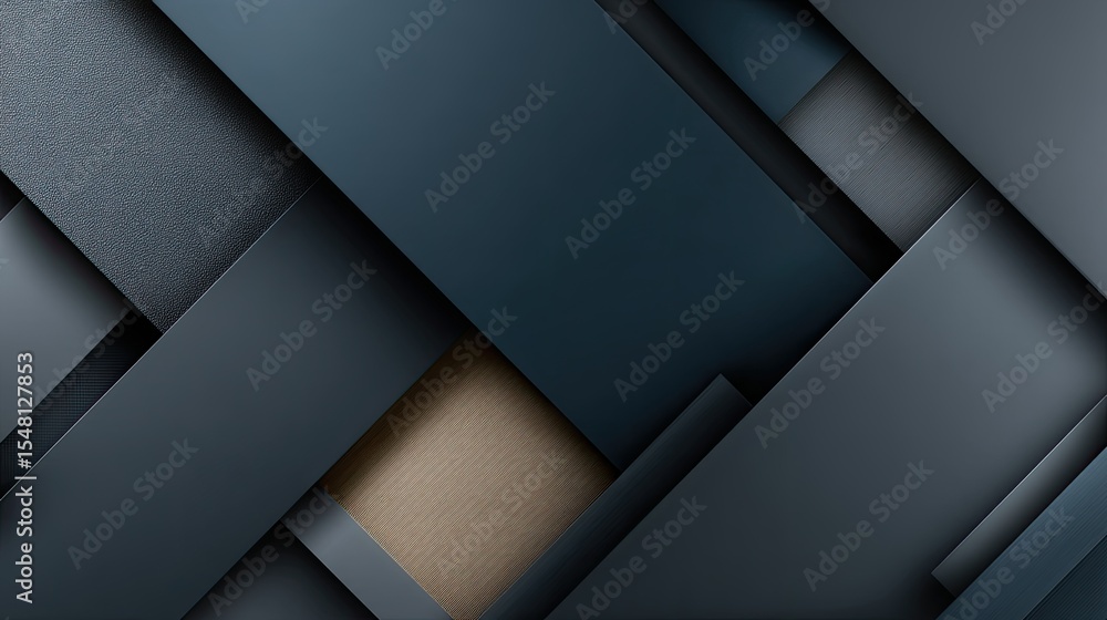 Aufkleber vivid geometric shapes blend from dark to light blue on a contrasting background, showcasing depth a