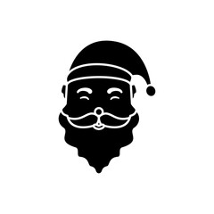 santa claus icon, simple flat style, vector illustration, symbol, design logo template pictogram, for ui or ux isolated on white for mobile app, editable